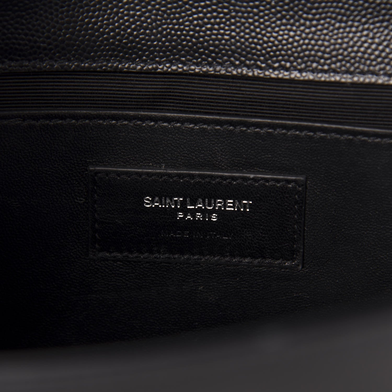 Saint Laurent Grain De Poudre Medium Classic Monogram Kate Satchel Black 6 of 10