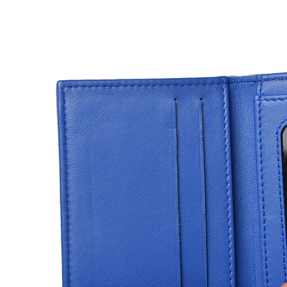 Chanel Lambskin Quilted Card Holder Wallet Blue 8 of 9