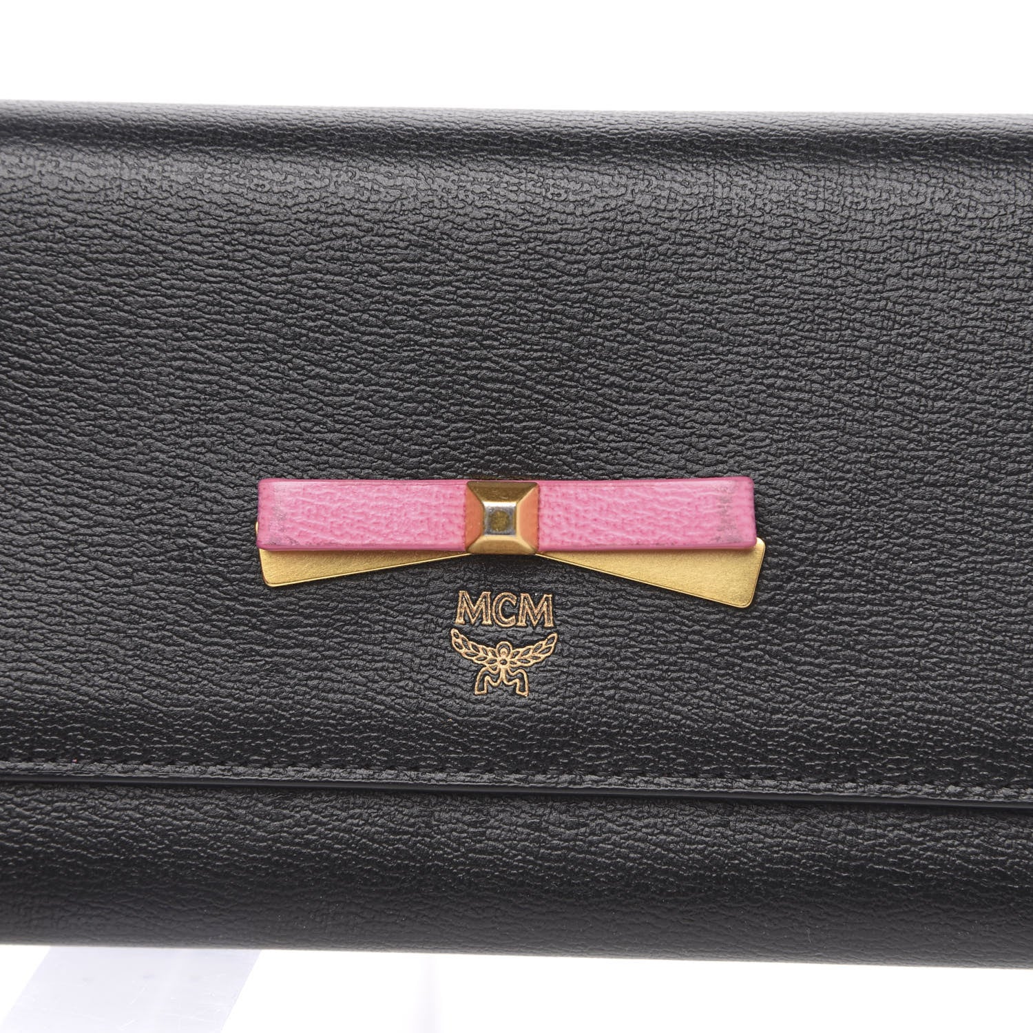 MCM Grained Calfskin Mina Long Wallet Black 9 of 9