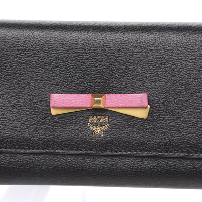 MCM Grained Calfskin Mina Long Wallet Black 9 of 9