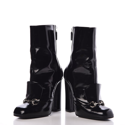 Gucci Patent Twiggy Horsebit Boot 36.5 Black 6 of 12