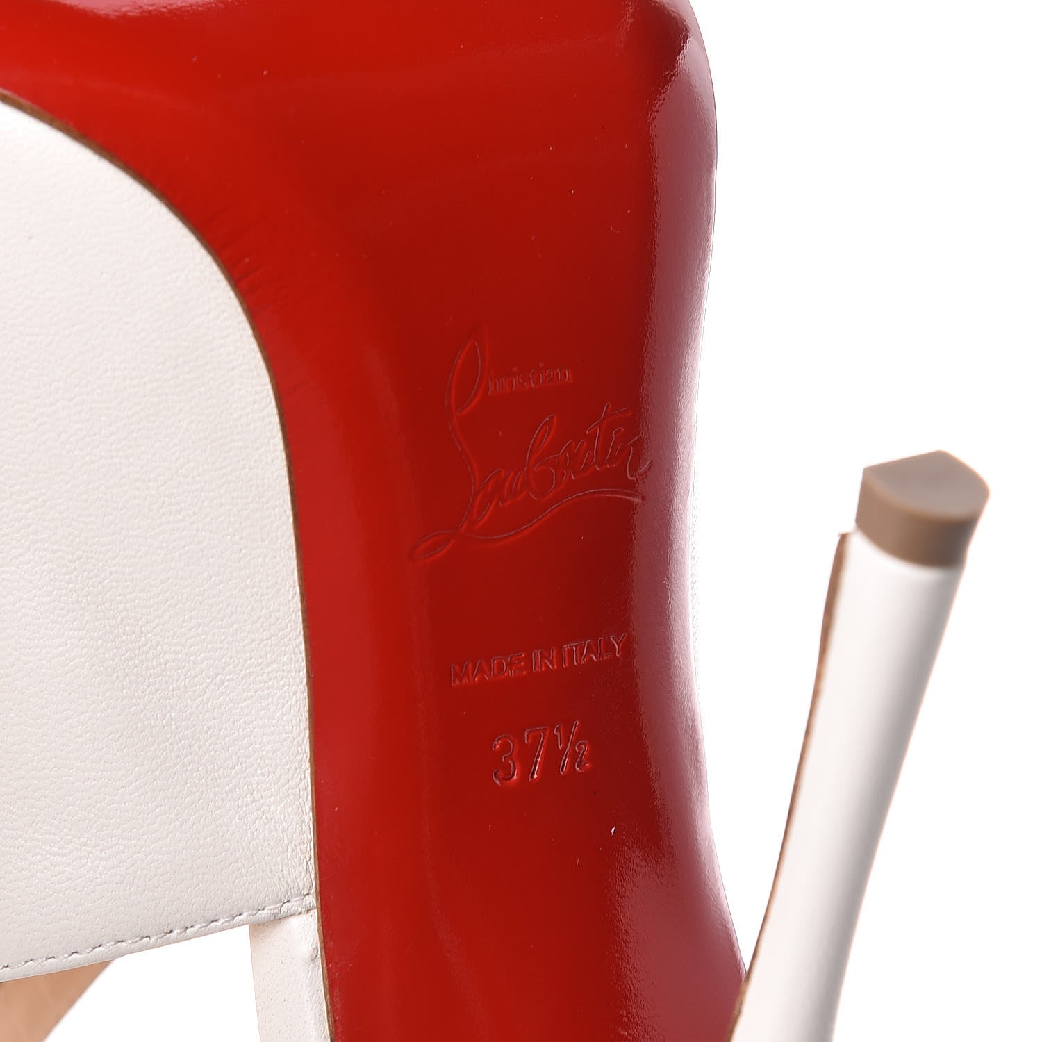 Christian Louboutin Shiny Nappa Malefissima 100 Sandals 37.5 Latte 7 of 12