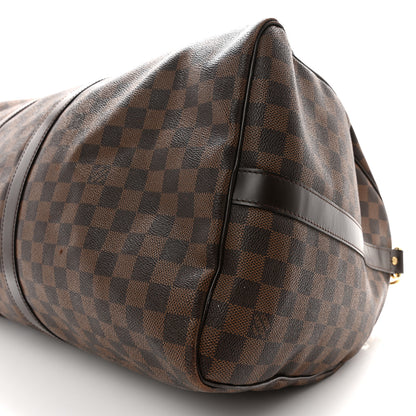 Louis Vuitton Damier Ebene Keepall Bandouliere 55 8 of 18