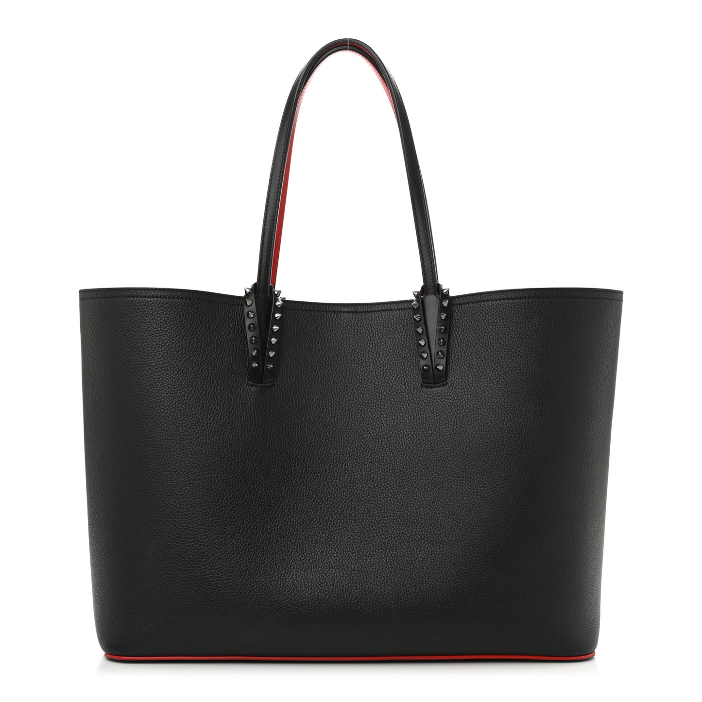 Calfskin Empire Spikes East West Cabata Tote Black
