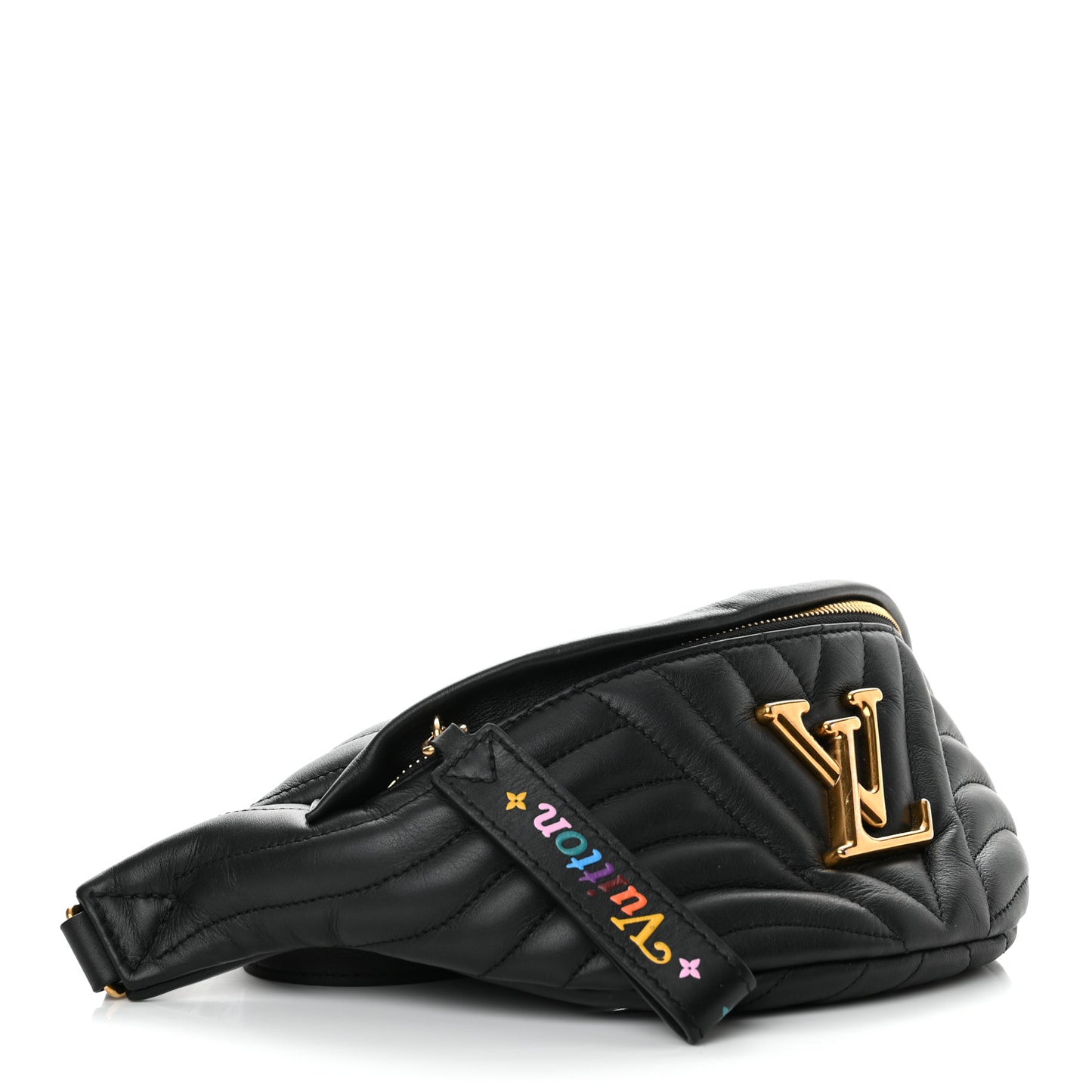 Calfskin Quilted New Wave Bumbag Black