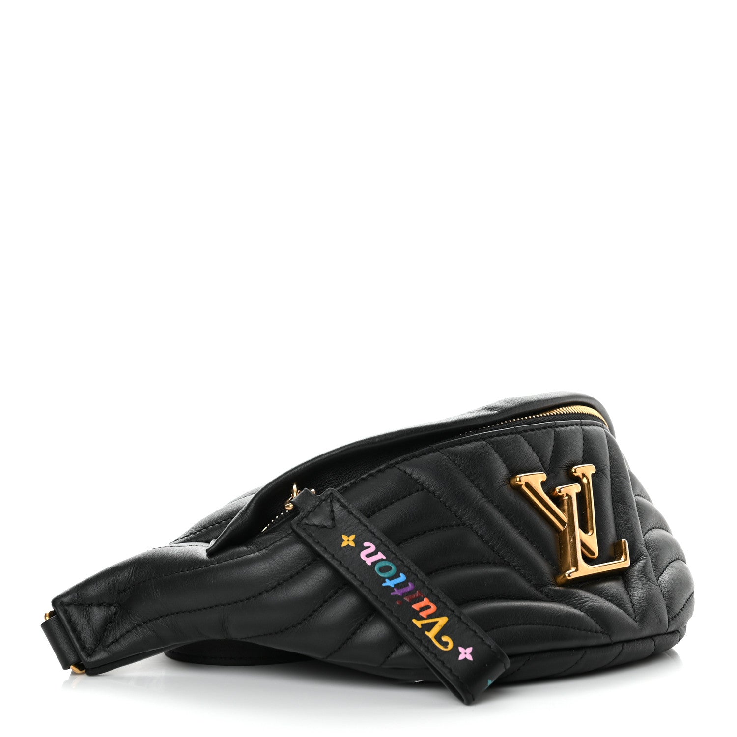 Louis Vuitton Calfskin Quilted New Wave Bumbag Black 4 of 8