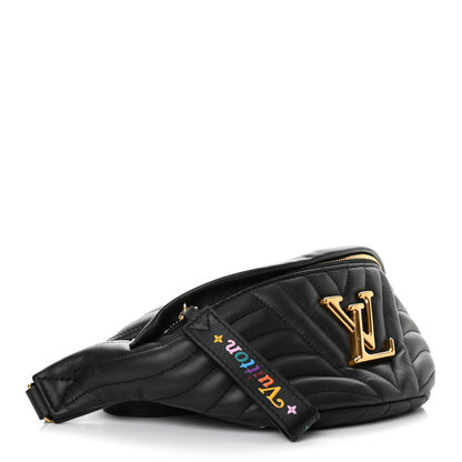 Louis Vuitton Calfskin Quilted New Wave Bumbag Black 4 of 8
