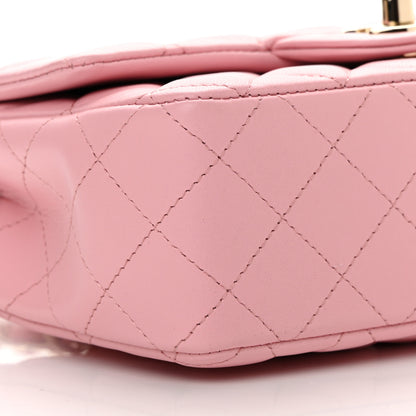 Chanel Lambskin Quilted Mini Rectangular Flap Pink 8 of 10