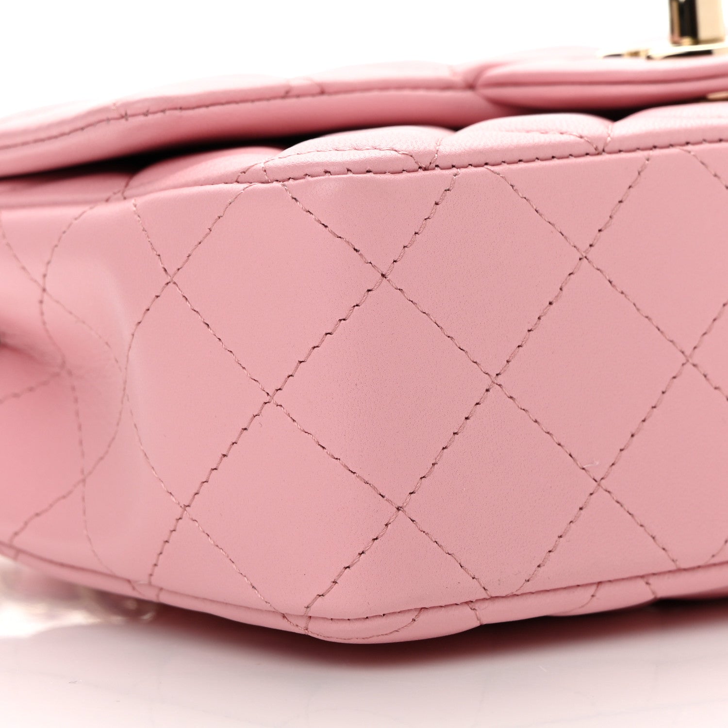 Chanel Lambskin Quilted Mini Rectangular Flap Pink 9 of 11