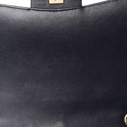 Chanel Lambskin Quilted Jumbo Mademoiselle Chic Flap Navy 13 of 16