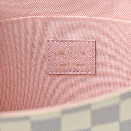 Louis Vuitton Damier Azur Pochette Felicie Chain Wallet Rose Ballerine 6 of 8