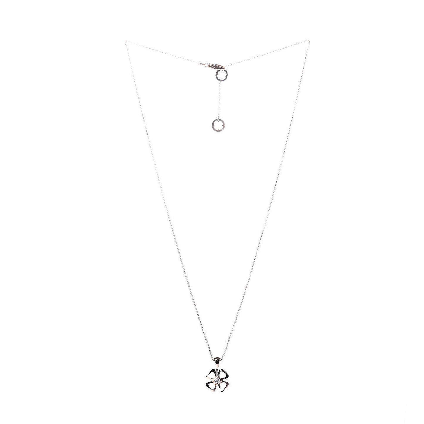 18K Rose Gold Diamond Fiorever Pendant Necklace
