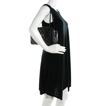 Chanel Metallic Aged Calfskin Quilted Medium Reissue Camera Case Black 2 of 8