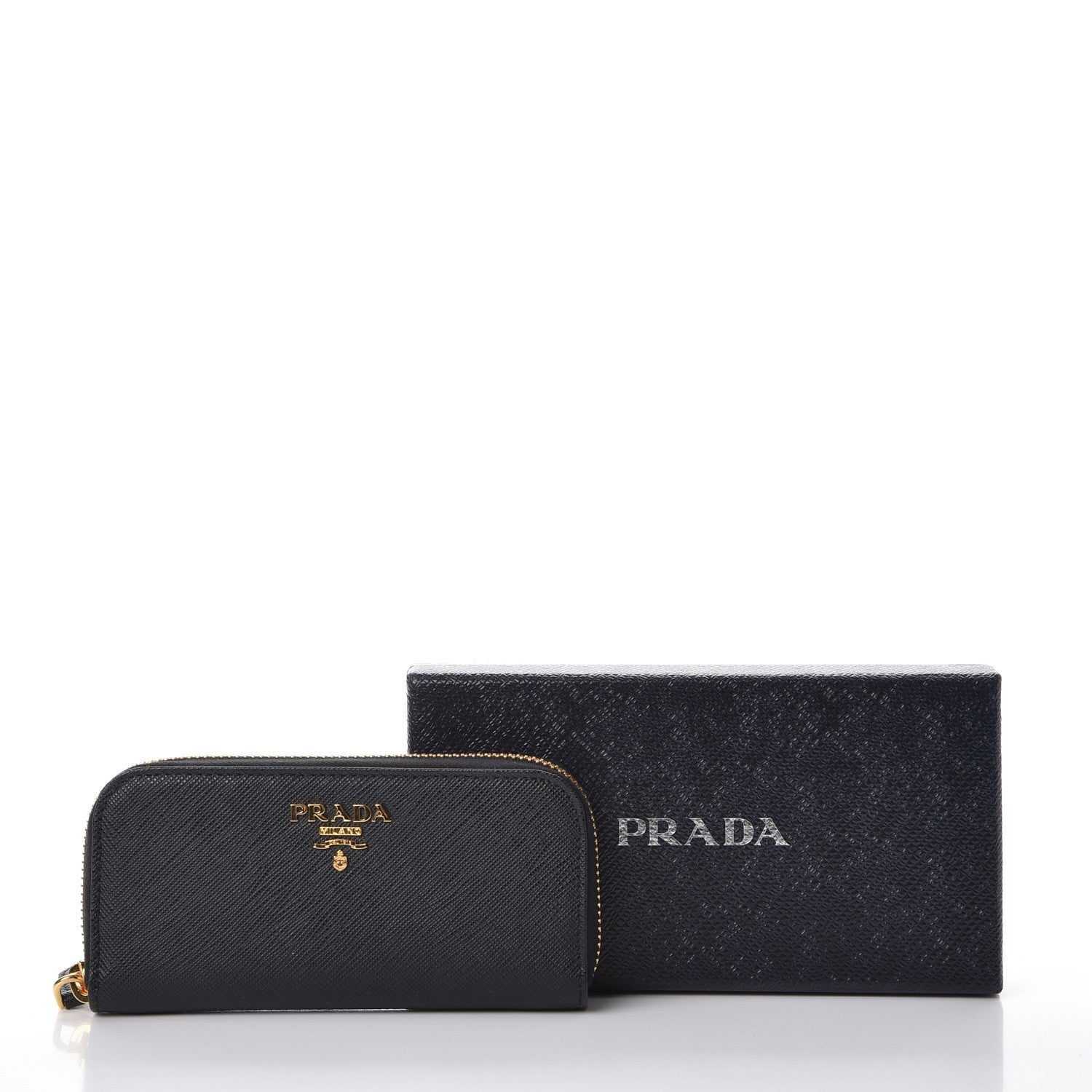 Prada Saffiano Metal Zip Around 6 Key Holder Nero Black 7 of 7