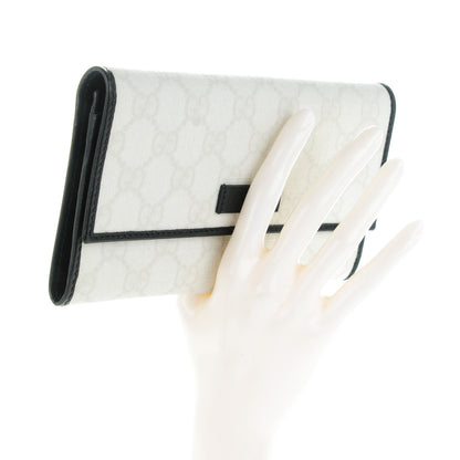 Gucci GG Plus Monogram Joy Continental Flap Wallet White Black 2 of 7