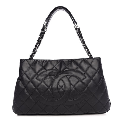 Chanel Caviar Quilted Expandable Zip Shoulder Bag Black 1 of 13