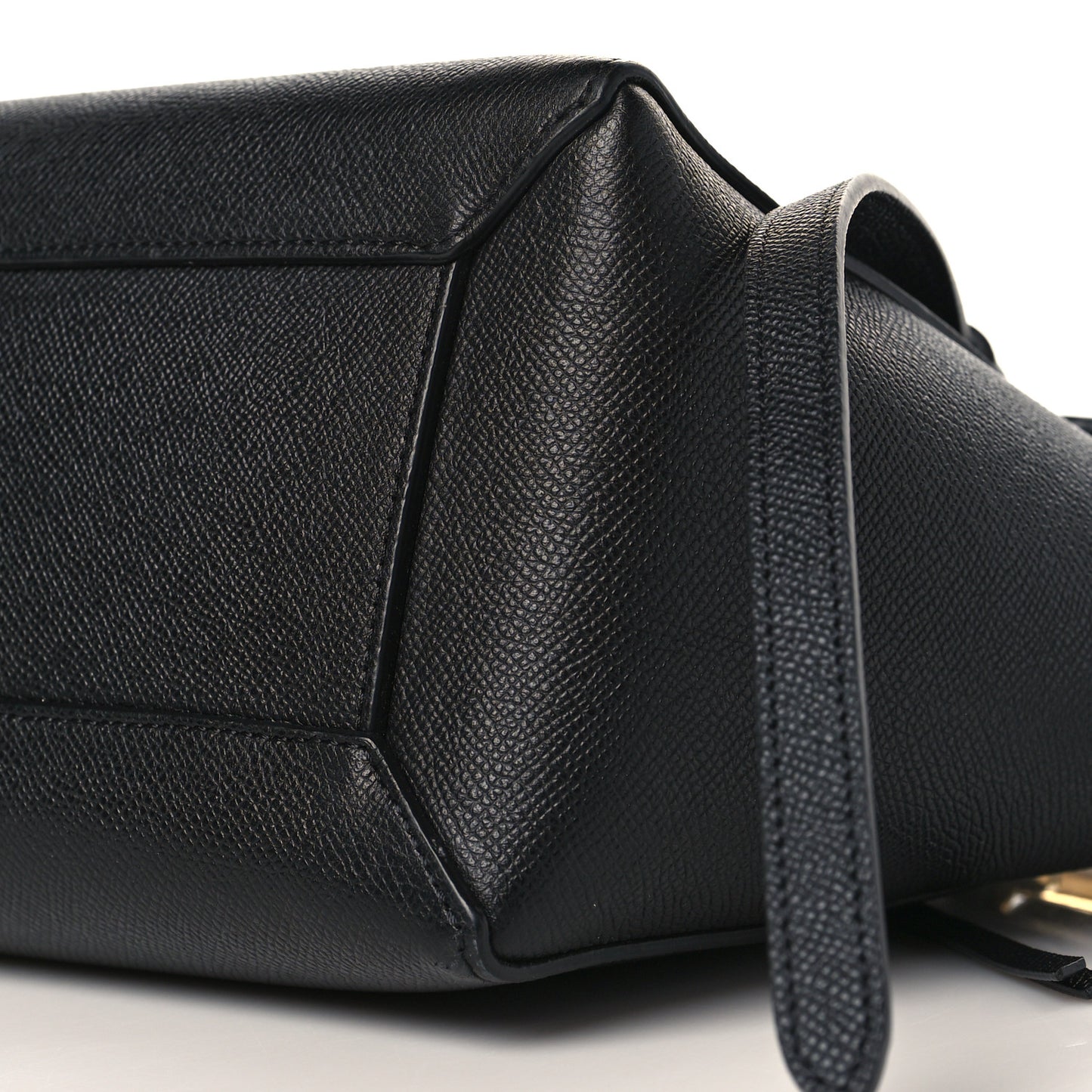 Grained Calfskin Micro Belt Bag Black