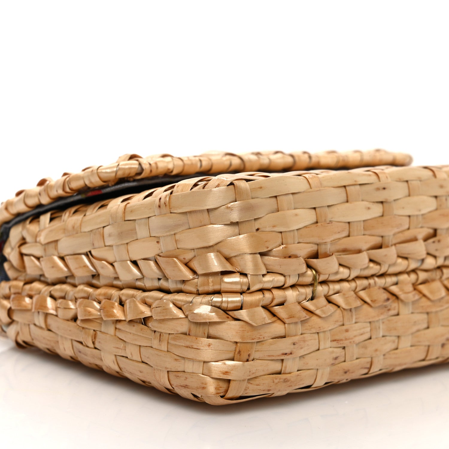 Gucci Glazed Wicker Mini Cestino Shoulder Bag Natural 17 of 20