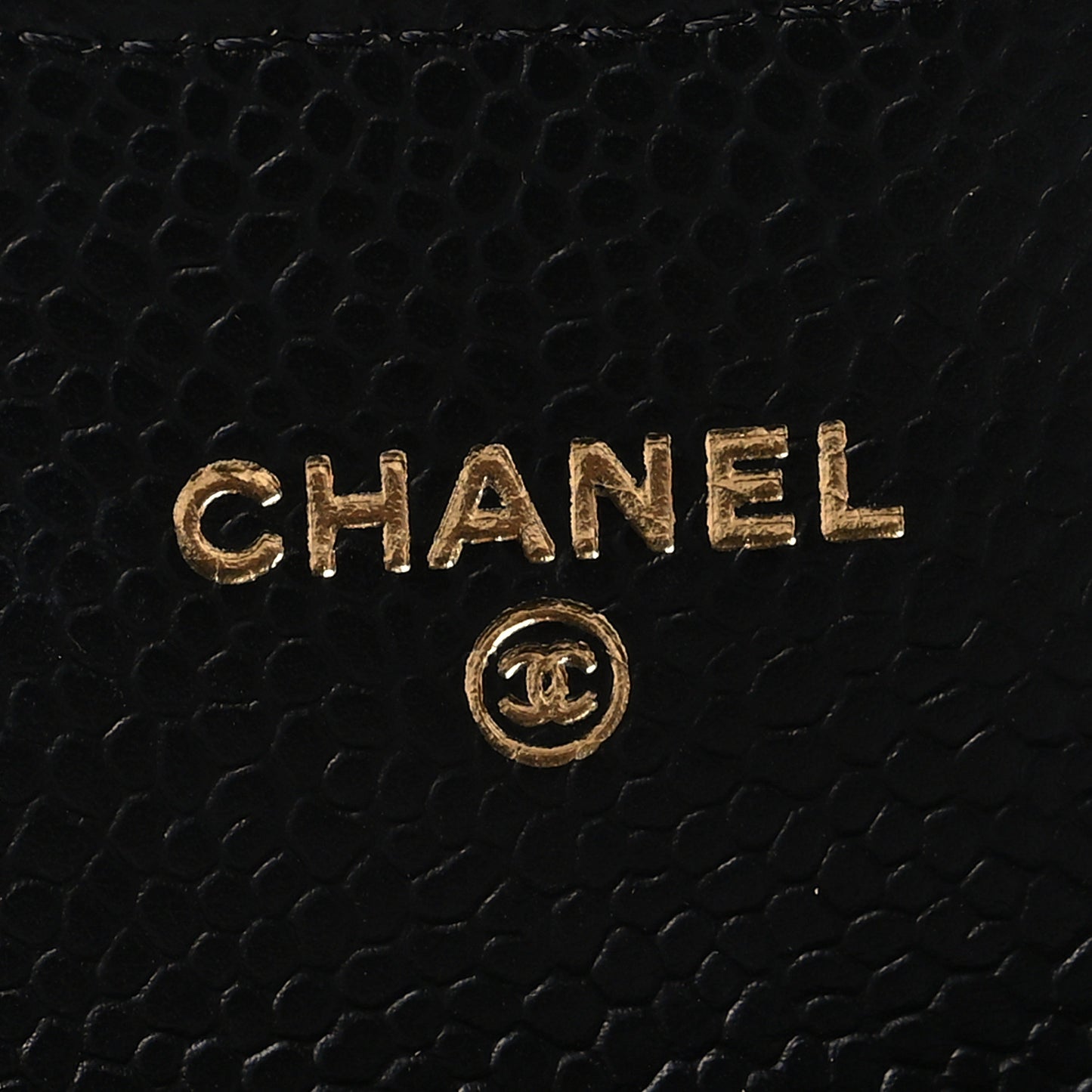 Caviar Quilted Flap Card Holder Wallet Black
