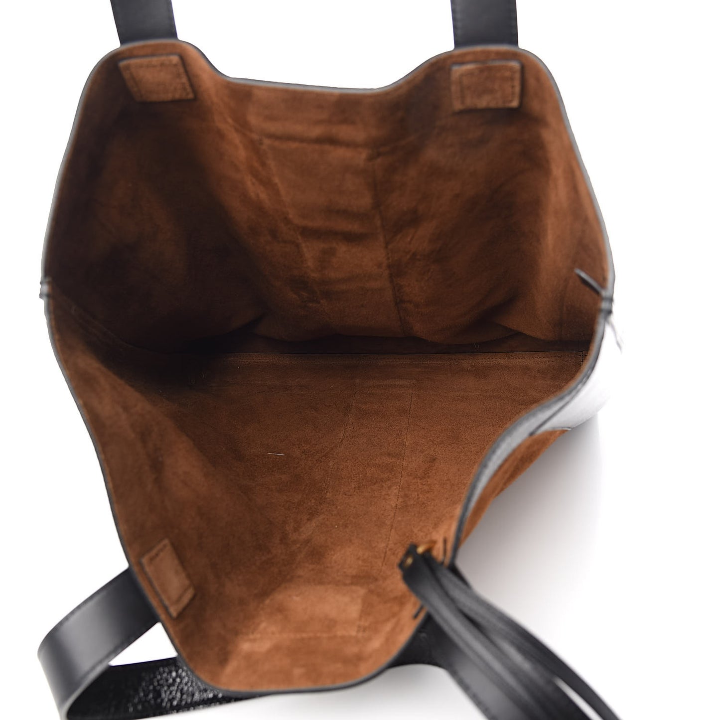 Suede Patent Web Large Ophidia Vertical Shopping Tote Nocciola Black