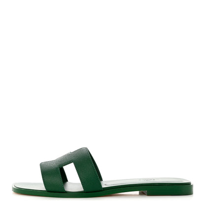 Hermes Epsom Oran Sandals 39 Vert Cactus 1 of 9