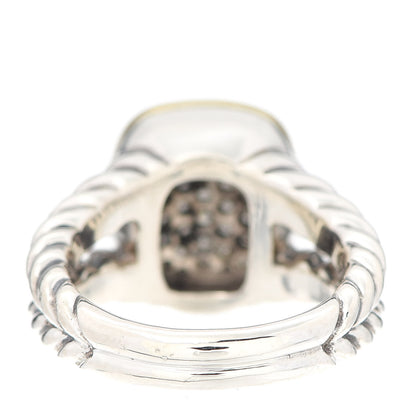David Yurman Sterling Silver 18K Yellow Gold Diamond Noblesse Ring 56 7.5 4 of 4