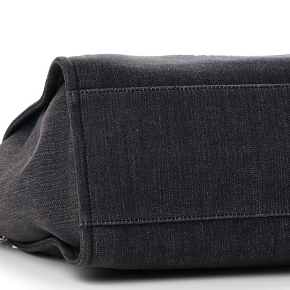 Chanel Denim Medium Deauville Tote Dark Blue 9 of 11