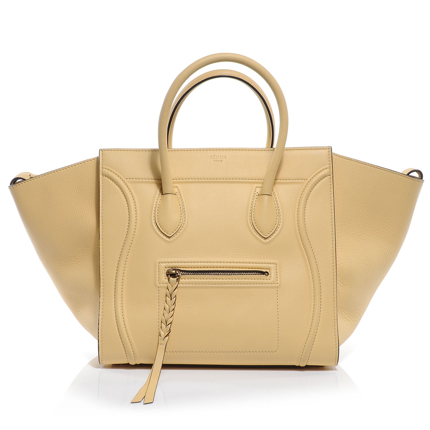 Celine Smooth Calfskin Leather Small Phantom Luggage Butter 1 of 8