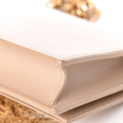 Saint Laurent Smooth Calfskin Classic Monogram Kate Tassel Chain Wallet Nude Powder 13 of 15
