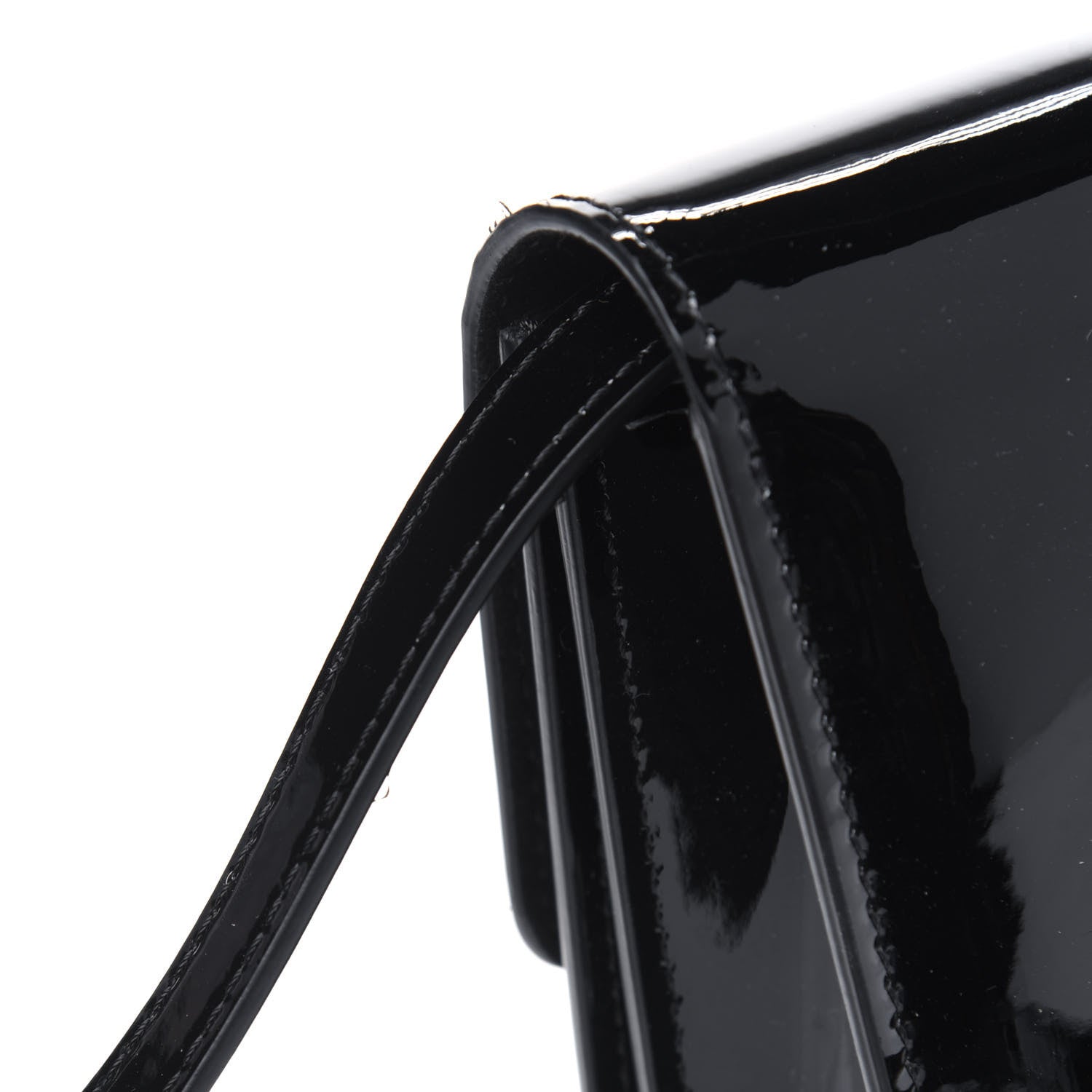 Fendi Vitello Vernice Mou Karligraphy Crossbody Bag Black 5 of 7