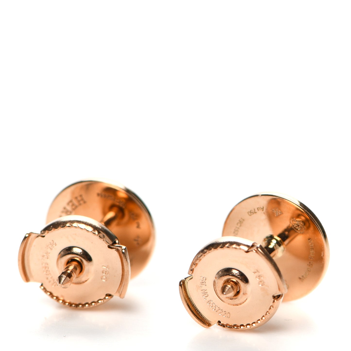 18K Rose Gold TPM Ex-Libris Stud Earrings