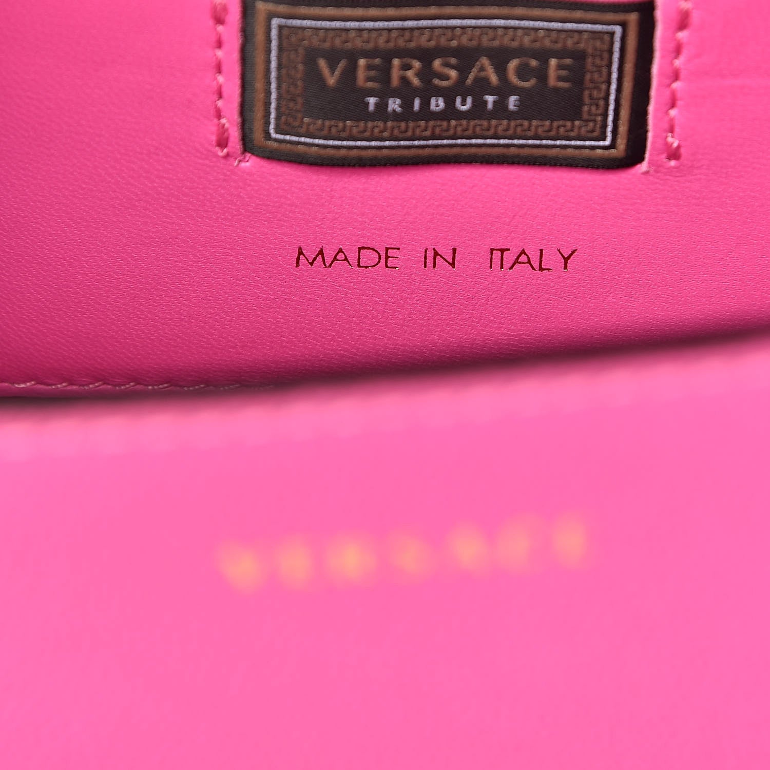 Versace Calfskin Technicolor Baroque Print Medium Icon Chain Bag 7 of 12