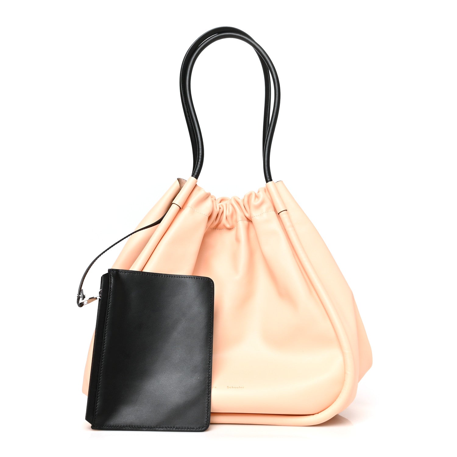 Proenza Schouler Calfskin Large Ruched Tote Peach 1 of 16