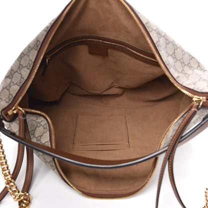 Gucci GG Supreme Monogram Large Linea A Hobo Light Brown 5 of 11