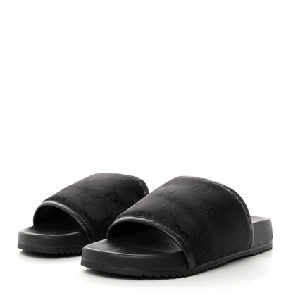 Gucci Econyl Nylon Demetra GG Monogram Mens Off the Grid Slide Sandals 12 Black 3 of 8