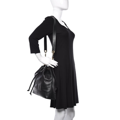 Chanel Caviar CC Drawstring Shoulder Bag Black 2 of 11