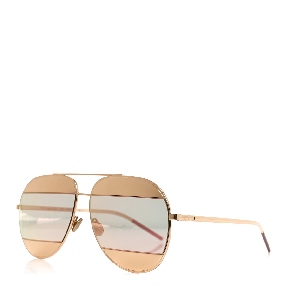 Christian Dior Split 1 Aviator Sunglasses Gold 1 of 6