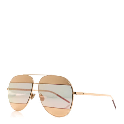 Christian Dior Split 1 Aviator Sunglasses Gold 1 of 6