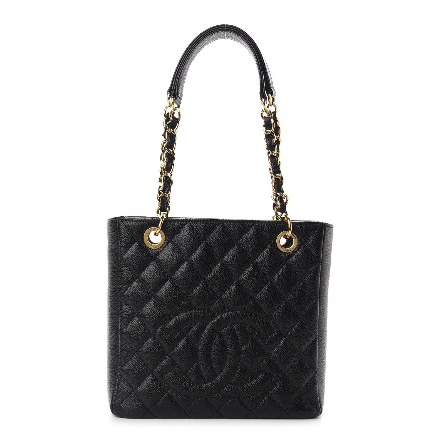 Chanel Caviar Quilted Petit Shopping Tote PST Black 1 of 9