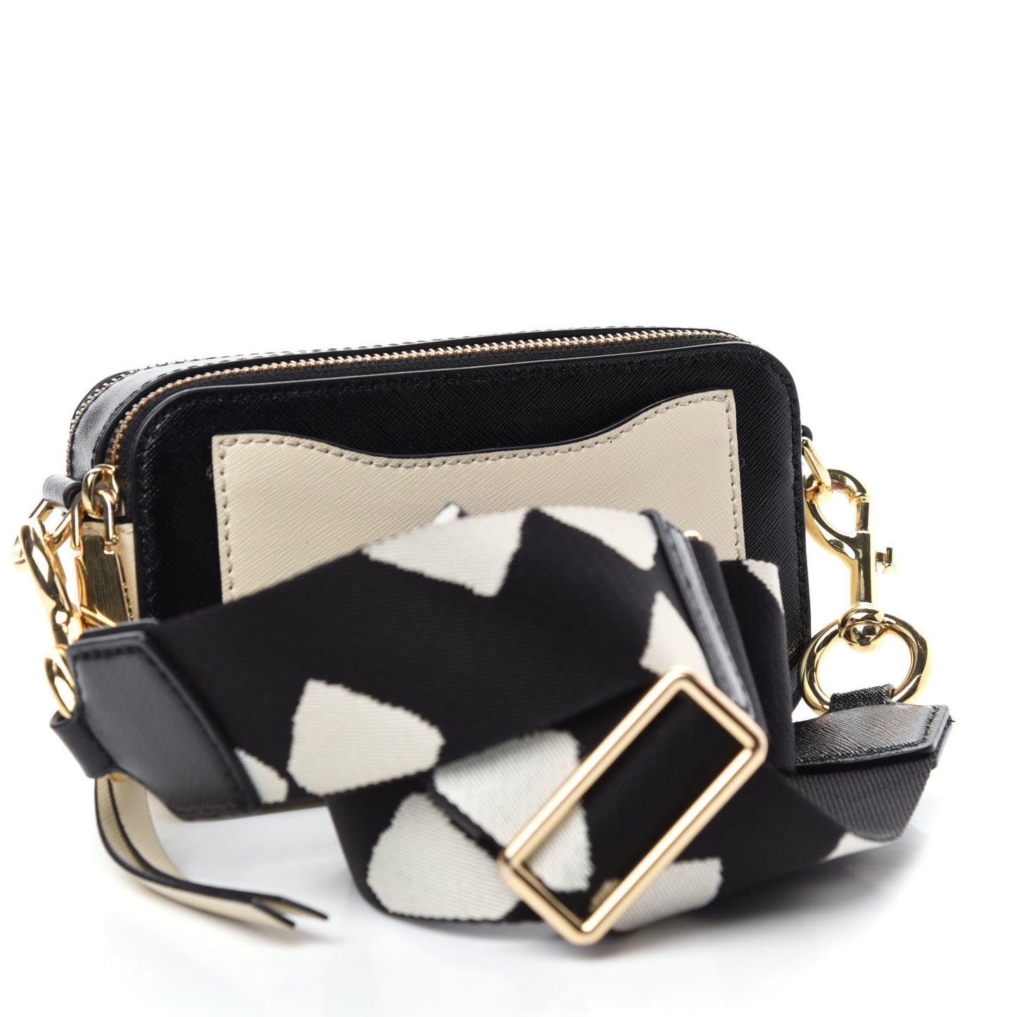 Saffiano Small Snapshot Camera Bag Cloud White Multicolor
