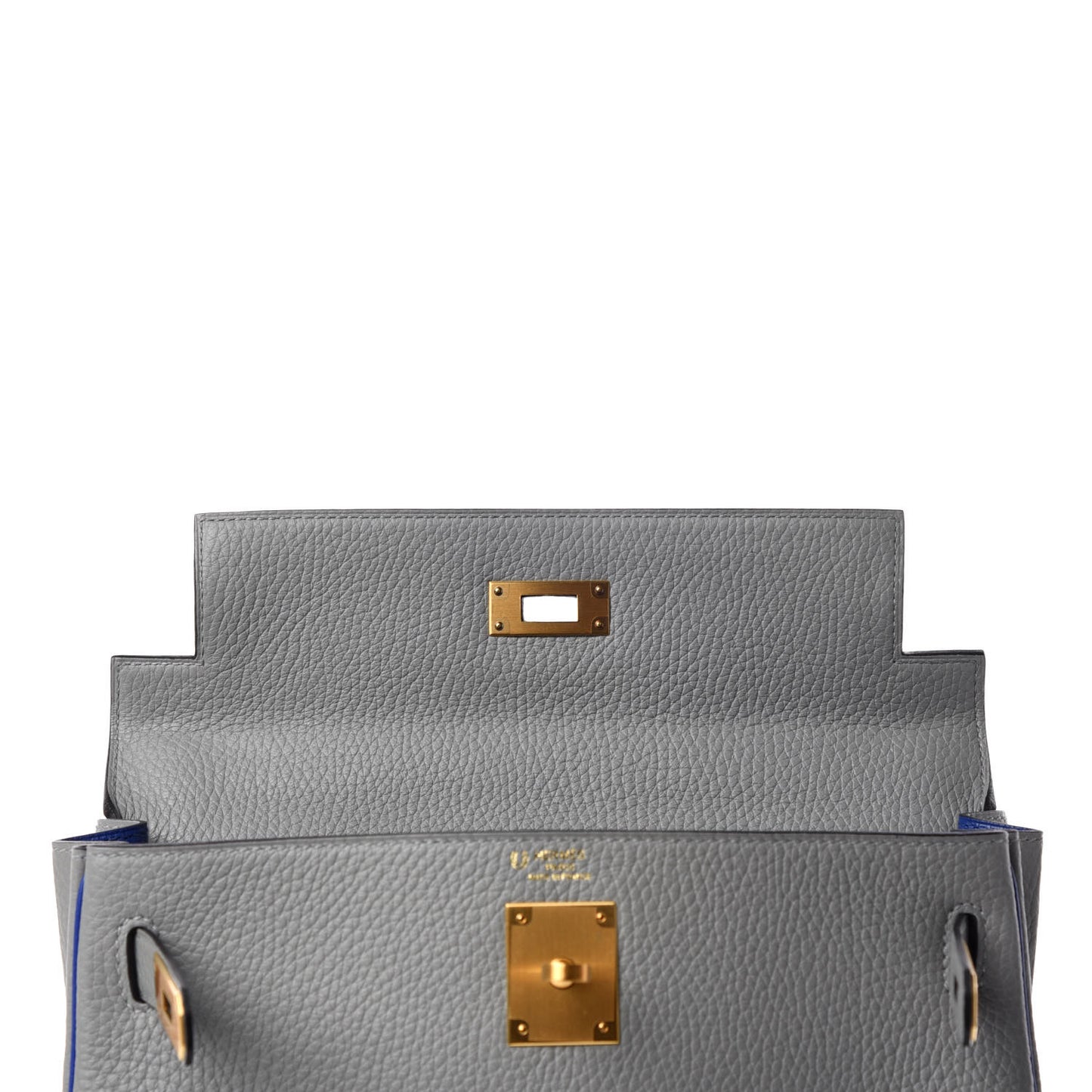 Taurillon Clemence Horseshoe Kelly Retourne 28 Bleu Glacier Bleu Electrique