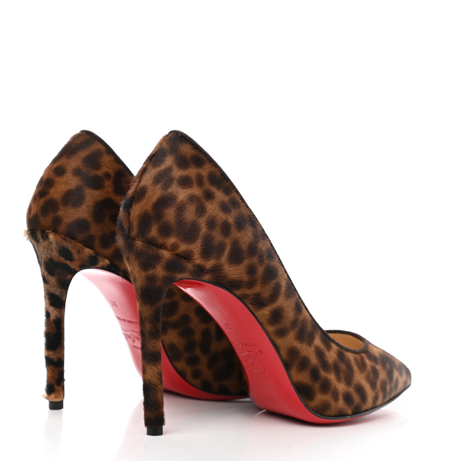 Christian Louboutin Veau Velours Pigalle Follies 100 Pumps 37 Leopard 4 of 8