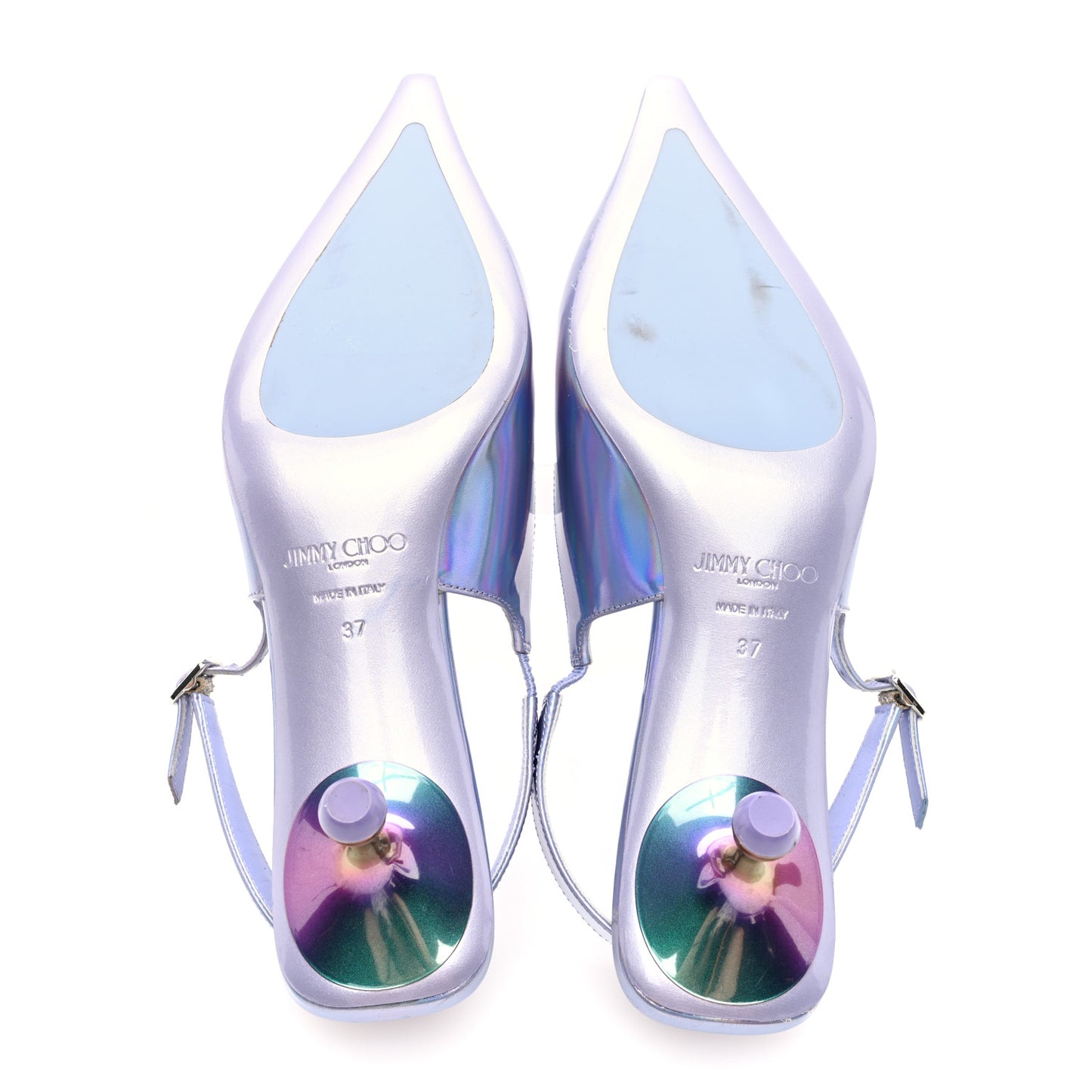 Metallic Patent Amel 50 Slingback Pumps 37 Purple