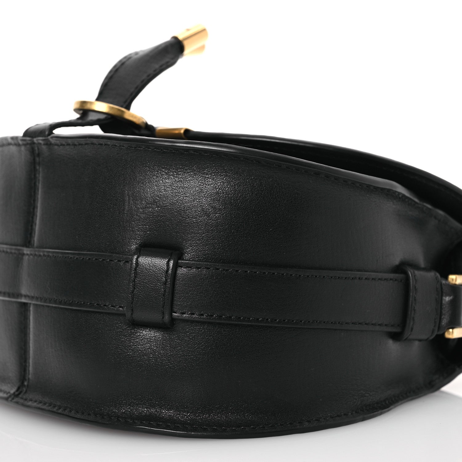 Chloe Grained Calfskin Embroidered Star Small Marcie Saddle Bag Black 9 of 14