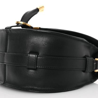Chloe Grained Calfskin Embroidered Star Small Marcie Saddle Bag Black 9 of 14