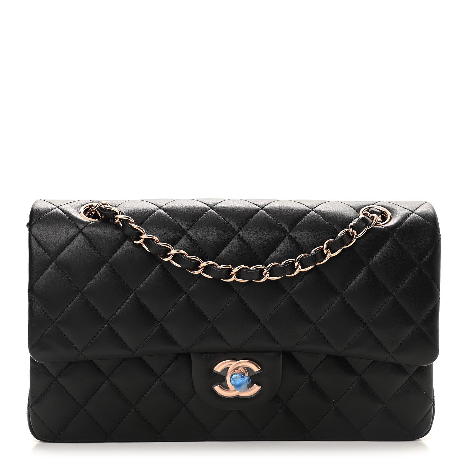 Chanel Lambskin Quilted Medium Double Flap Black 1 of 11