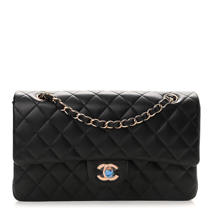Chanel Lambskin Quilted Medium Double Flap Black 1 of 11