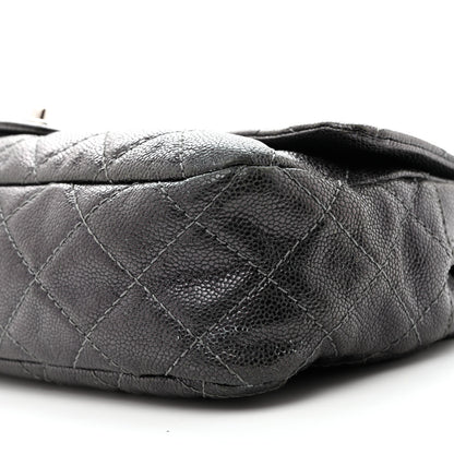 Chanel Iridescent Caviar Quilted Jumbo Easy Flap Silver 9 of 14