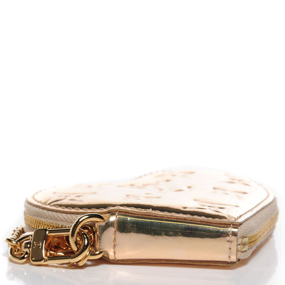 Louis Vuitton Monogram Miroir Heart Coin Purse Gold 4 of 9