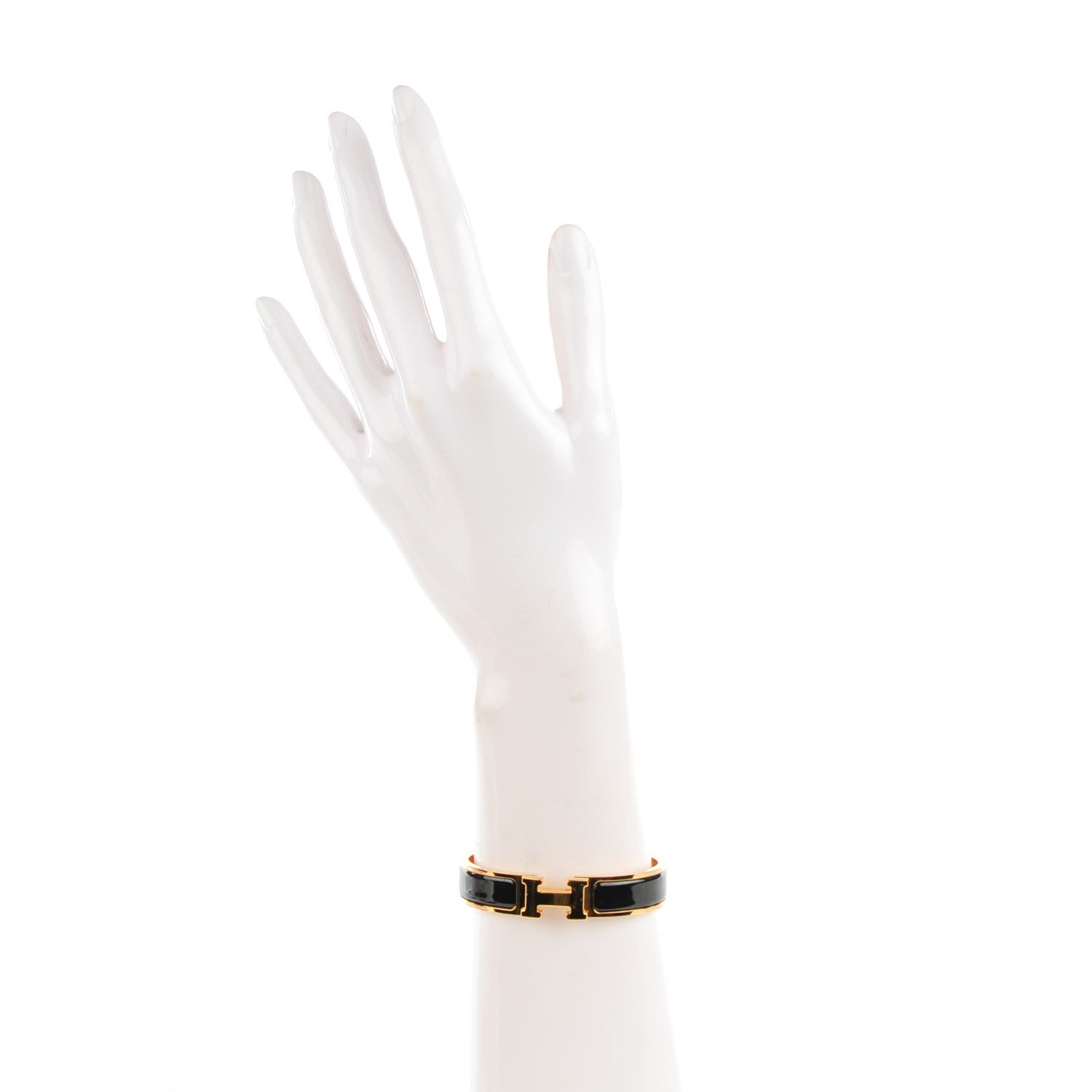 Hermes Enamel Narrow Clic Clac H Bracelet PM Black 2 of 5